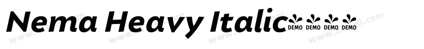 Nema Heavy Italic字体转换